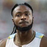 Le vice-champion olympique du 100 mètres Kishane Thompson ne sera finalement pas présent à Lausanne mercredi. KEYSTONE/EPA/Boglarka Bodnar